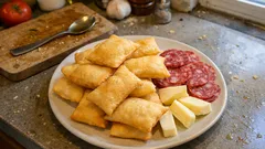 Crescentine emiliane fritte: l’impasto morbido che resta leggero e ben dorato