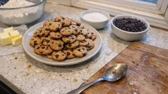 Mini cookies con gocce di cioccolato: friabili e pronti con 10 minuti di forno