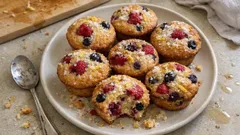 Muffin allo yogurt e frutti di bosco senza burro: soffici e pronti in poco tempo