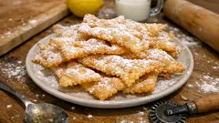 Frappe senza uova alla panna: chiacchiere leggere e piene di bolle, facili da fare