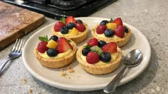 Tartellette mignon con crema al limone e frutta fresca: belle, friabili e facili da fare