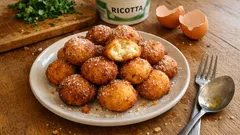 Frittelle di ricotta in padella: morbide dentro e dorate fuori, pronte in poco tempo