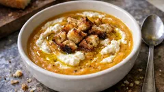 Vellutata di zucca e funghi: cremosa e pronta in 30 minuti (con ricotta)