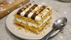 Millefoglie furba con sfoglia pronta: crema mascarpone e cacao, pronta in poco tempo