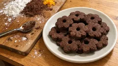 Biscotti di Zaira al cacao senza burro: profumo di agrumi e cannella