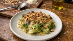 Broccolo romanesco al forno croccante: gratinato con mandorle e Asiago