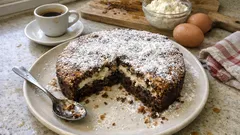Torta al caffè e ricotta: morbida, cremosa e senza burro (si prepara in pochi passaggi)