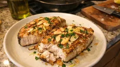 Pesce spada alle mandorle al forno: croccante fuori, morbido dentro in 15 minuti