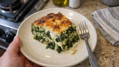 Sformato di riso filante agli spinaci: cremoso dentro e gratinato sopra