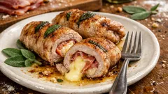 Involtini di arista con speck e scamorza: dorati in padella, pronti in 15 minuti