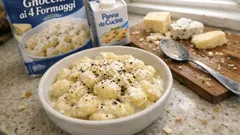 Gnocchi ai 4 formaggi: crema vellutata pronta in pochi minuti