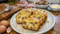 Plumcake salato pancetta e funghi: soffice, saporito e perfetto da portare in tavola
