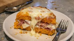 Sformato di zucca con speck e mozzarella: filante e dorato, pronto in forno