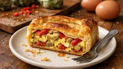 Torta salata peperoni e carciofi: croccante fuori, morbida dentro