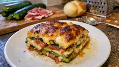Lasagne di zucchine senza pasta: speck e scamorza, pronte in 20 minuti