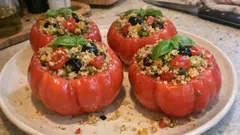Pomodori ripieni di cous cous integrale: freschi, pronti in pochi minuti
