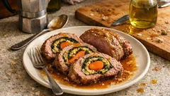 Tasca di vitellone ripiena con frittata e verdure: il trucco per fette compatte