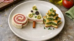 Tris di tramezzini di Natale: girelle, alberelli e pinetti facili da preparare