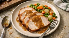 Arista con verdure in pentola: crosticina dorata e salsina frullata