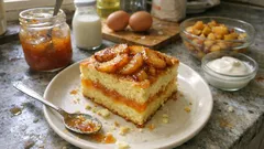 Torta versata mele e marmellata: il trucco per farcirla senza tagliarla a metà