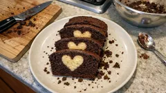 Plumcake al cacao con cuore: come fare i cuoricini perfetti fetta dopo fetta