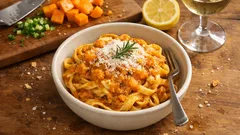 Pasta con ragù di zucca cremoso: il trucco per farlo vellutato senza panna