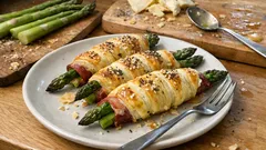 Asparagi in crosta con speck: finger food dorati pronti in 20 minuti