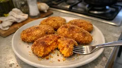 Cotolette di zucca al forno: croccanti fuori e morbide dentro, con pastella di ceci