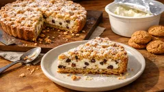 Sbrisolona con amaretti e cioccolato: briciole croccanti e cuore cremoso