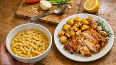 Cappone arrosto e passatelli in brodo: la ricetta due in uno per i pranzi di festa