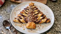 Albero di Natale alla Nutella: il dolce scenografico con pasta sfoglia pronta