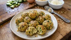 Polpette di quinoa e zucchine in friggitrice ad aria: croccanti fuori, morbide dentro