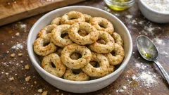 Taralli salati al vino bianco e rosmarino: friabili e pronti in poco tempo
