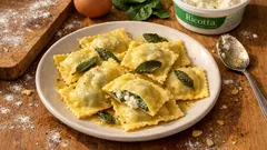 Ravioli ricotta e spinaci fatti in casa: sfoglia sottile e ripieno cremoso