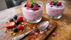 Mousse allo yogurt ai frutti di bosco: pronta in pochi minuti, fresca e leggera